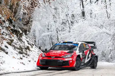 Oliver Solberg remains in the lead ahead of Sunday's stages at the Monte Carlo Rally WRC
