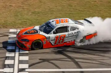 William Sawalich won his first race in the O'Reilly Auto Parts Series