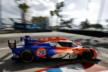 Nick Yelloly secures pole position for the No. 93 Acura at the Long Beach Grand Prix