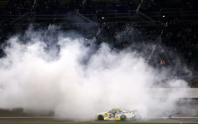 Taylor Gray Wins in Kansas with a Pit Strategy in NASCAR O'Reilly