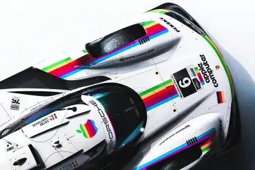 The Porsche 963 returns to its 1980 Apple livery at Laguna Seca