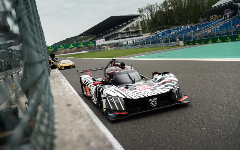 The 9X8 starts from pole position at Spa, Peugeot's first in the WEC Hypercar class