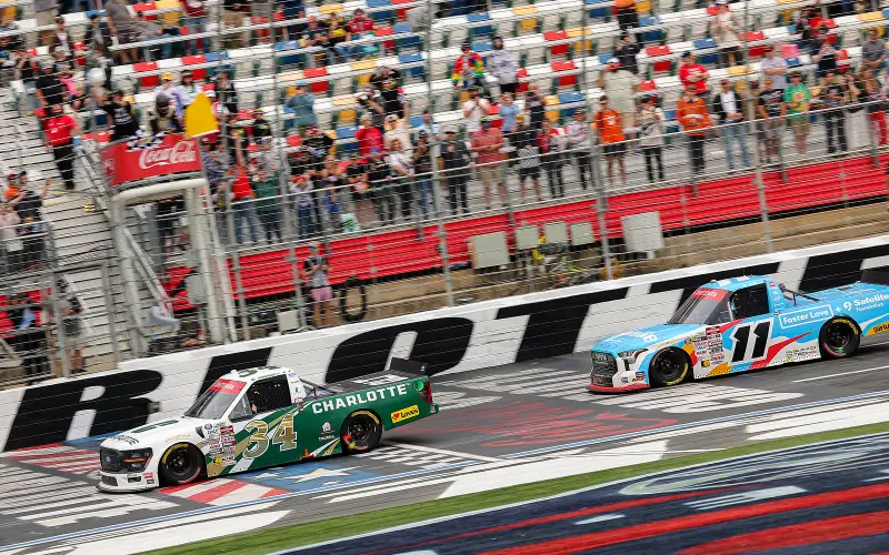 Layne Riggs Wins the Truck Series Race in Charlotte in Tribute to Busch