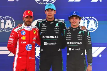 Russell takes pole in Barcelona, Hamilton second, and Leclerc crashes