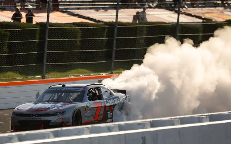 Allgaier wins at Pocono and extends his lead over Love to 250 points in the O'Reilly Series