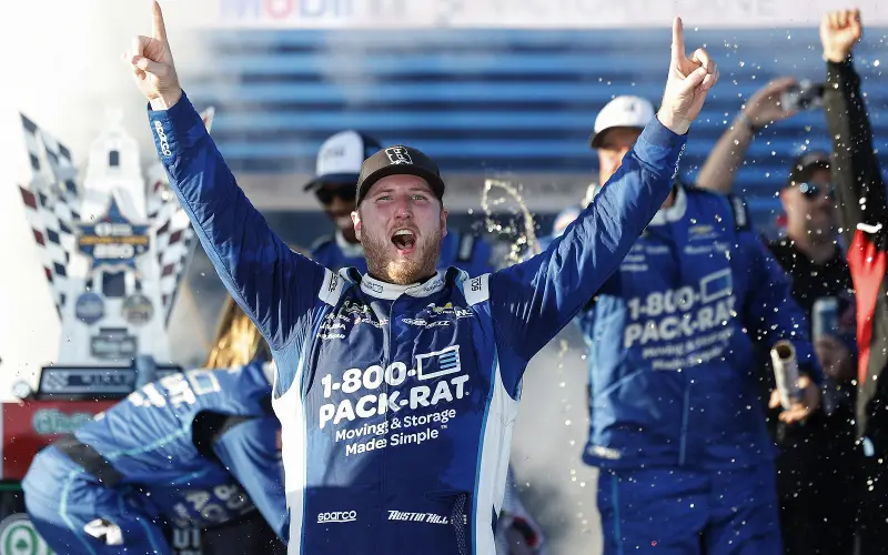Austin Hill wins the O'Reilly Series in Coronado and claims his second victory of the year