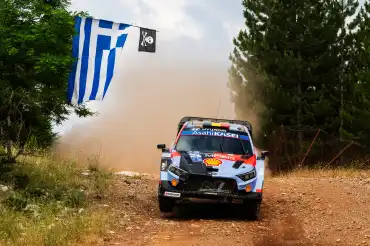Neuville leads the 2026 Acropolis Rally Greece at the end of Friday, with Ogier in second place